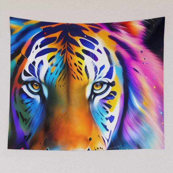 Item preview, Urban Graffiti Tiger Oil Painting Splattered designed and sold by SableSyndciate.