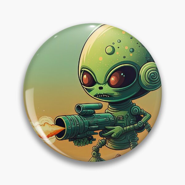 Item preview, Lovely Alien with a rocket gun designed and sold by mrlongfield.