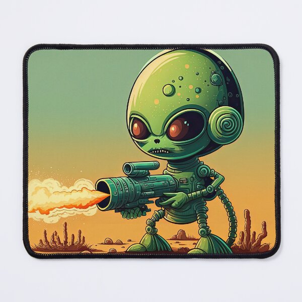 Item preview, Lovely Alien with a rocket gun designed and sold by mrlongfield.