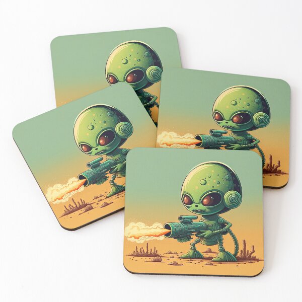 Item preview, Lovely Alien with a rocket gun designed and sold by mrlongfield.
