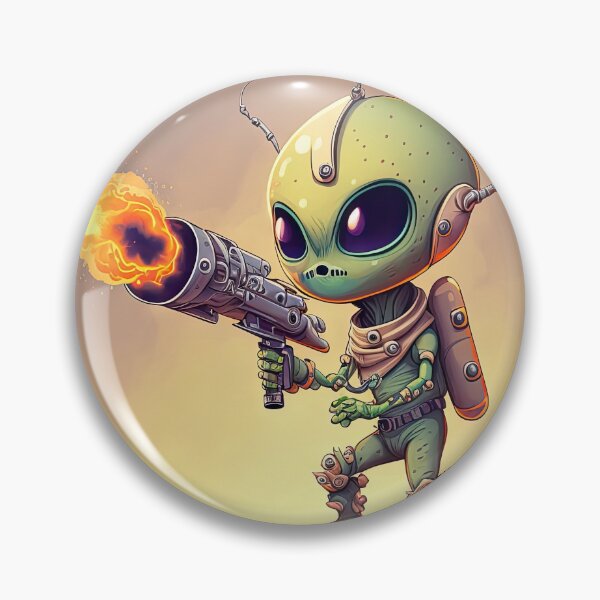 Item preview, Lovely Alien with a rocket gun designed and sold by mrlongfield.