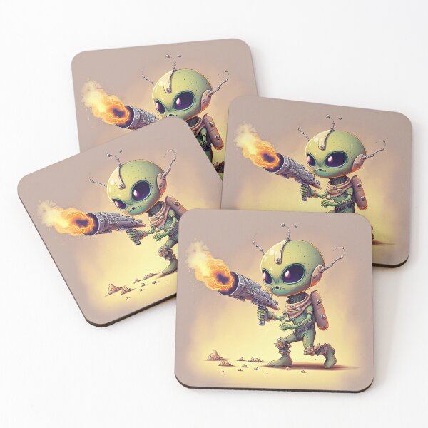 Item preview, Lovely Alien with a rocket gun designed and sold by mrlongfield.