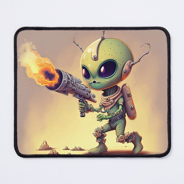Item preview, Lovely Alien with a rocket gun designed and sold by mrlongfield.