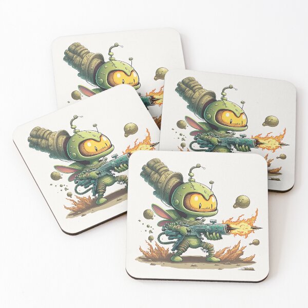 Item preview, Lovely Alien with a rocket gun designed and sold by mrlongfield.