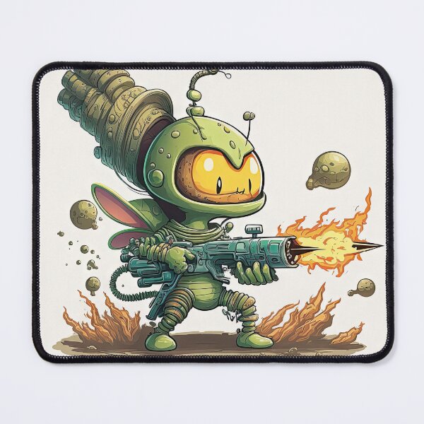 Item preview, Lovely Alien with a rocket gun designed and sold by mrlongfield.