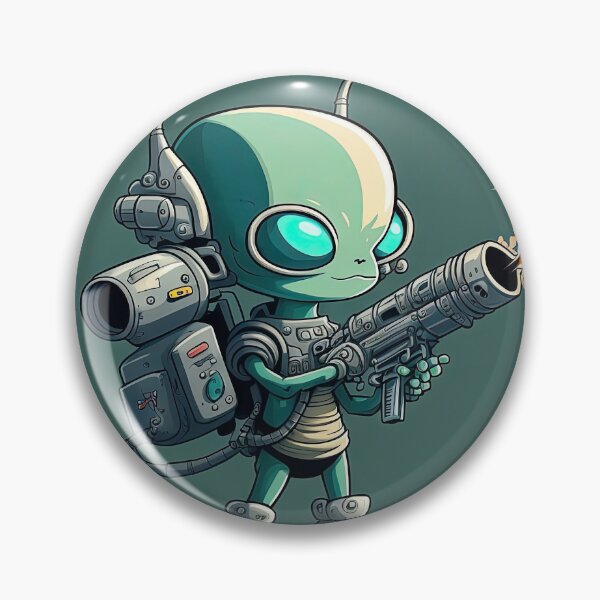 Item preview, Lovely Alien with a rocket lazer gun designed and sold by mrlongfield.