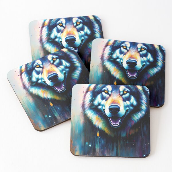 Item preview, Urban Graffiti Wolf Oil Painting Splattered designed and sold by SableSyndciate.