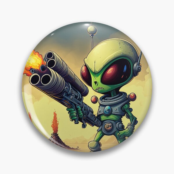 Item preview, Lovely Alien with a rocket lazer gun designed and sold by mrlongfield.