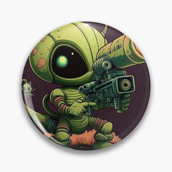 Item preview, Lovely Alien with a rocket lazer gun designed and sold by mrlongfield.