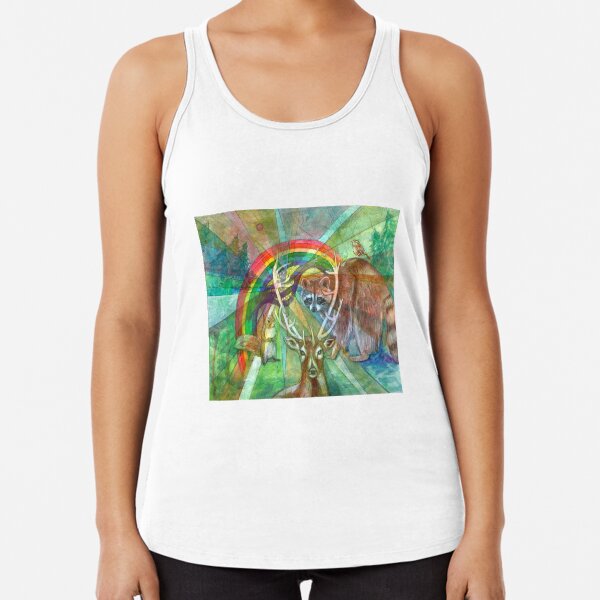 The Rainbow Cocoon Racerback Tank Top