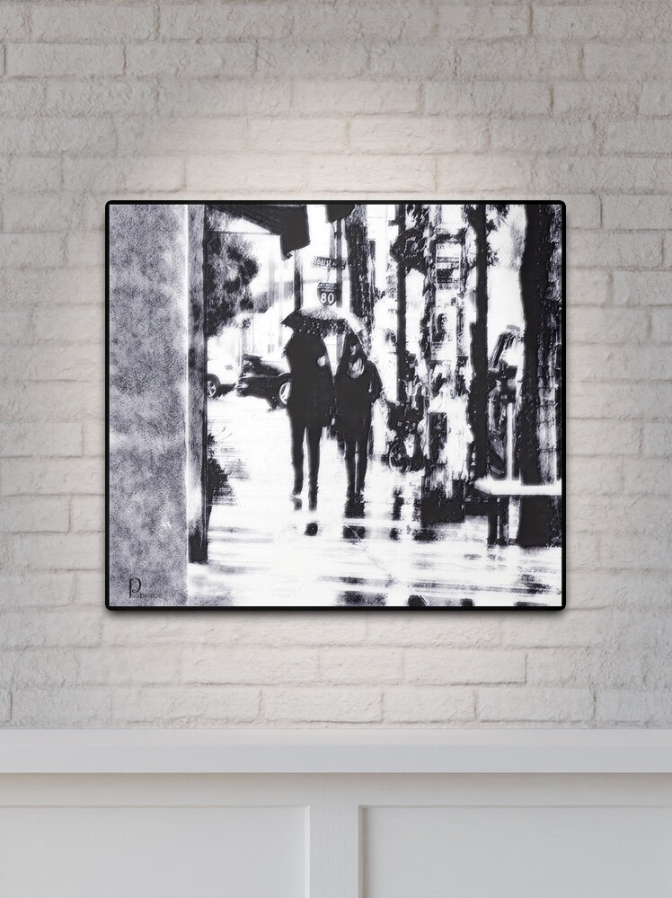 Thumbnail 2 of 4, Metal Print, Berkeley, Rainy Day designed and sold by Paul Baidoa.