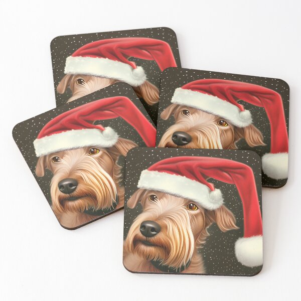 Item preview, Christmas Irish Terrier Wearing A Santa Hat designed and sold by ZenEverAI.