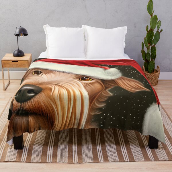 Item preview, Christmas Irish Terrier Wearing A Santa Hat designed and sold by ZenEverAI.