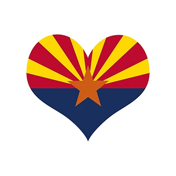 Imagen de la obra Arizona Heart - I Love Arizona State Flag Design de MagicalFun