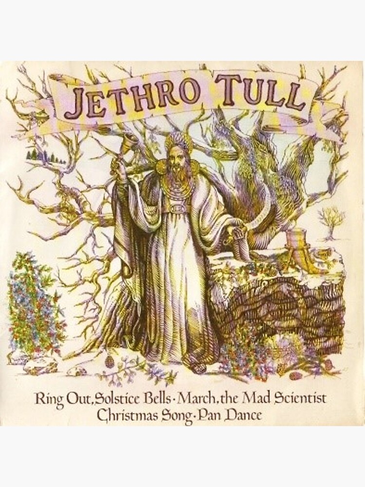 "Jethro Tull Ring Out Solstice Bells Christmas Song Cover Art" Poster