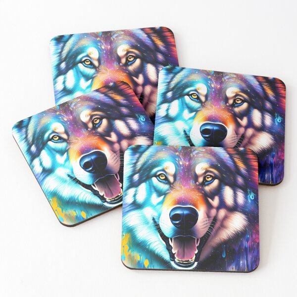 Item preview, Urban Graffiti Wolf Oil Painting Splattered designed and sold by SableSyndciate.