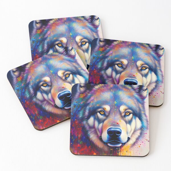 Item preview, Urban Graffiti Wolf Oil Painting Splattered designed and sold by SableSyndciate.