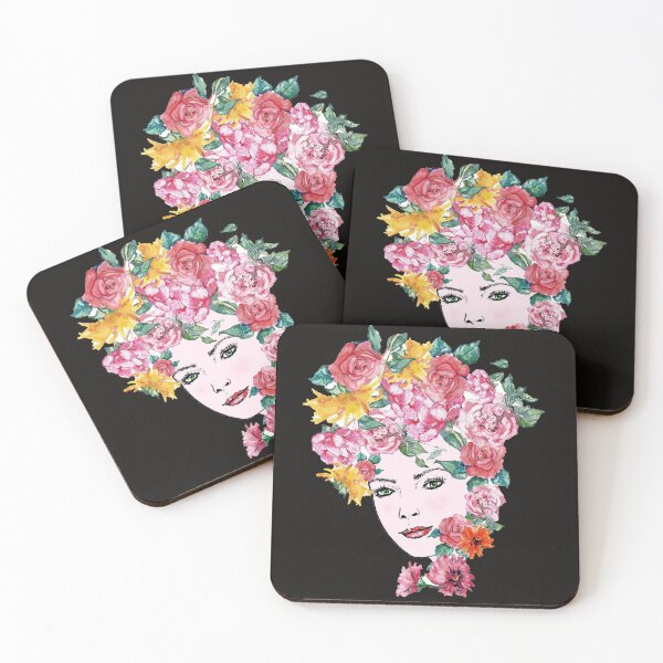Item preview, woman, flowers, roses designed and sold by voicivoila.