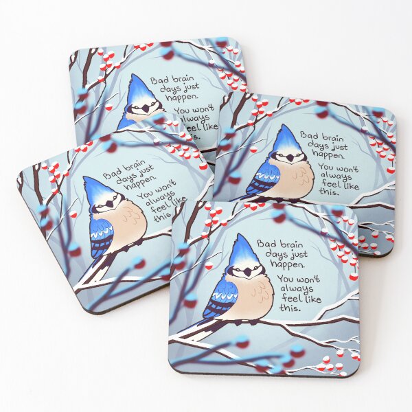 Item preview, "You Won't Always Feel Like This" Encouraging Blue Jay designed and sold by thelatestkate.
