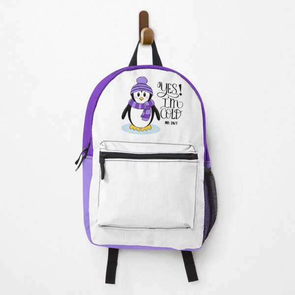 Item preview, Yes! I’m Cold, Me 24/7 Winter Penguin in Purple designed and sold by Gsallicat.