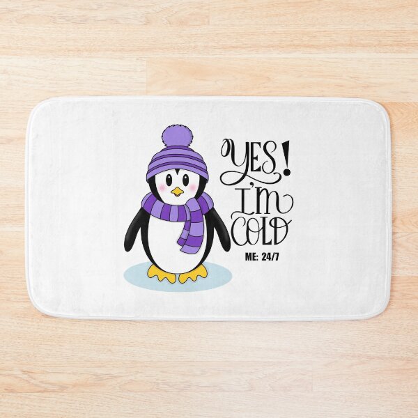 Item preview,  Yes!  I’m Cold, Me 24/7 Winter Penguin in Purple designed and sold by Gsallicat.