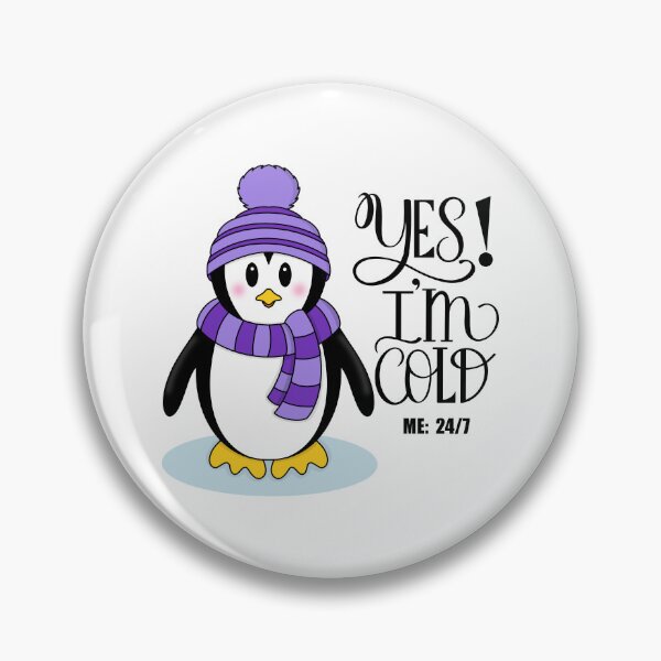 Item preview,  Yes!  I’m Cold, Me 24/7 Winter Penguin in Purple designed and sold by Gsallicat.