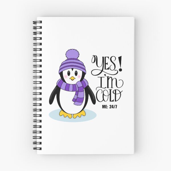 Item preview,  Yes!  I’m Cold, Me 24/7 Winter Penguin in Purple designed and sold by Gsallicat.