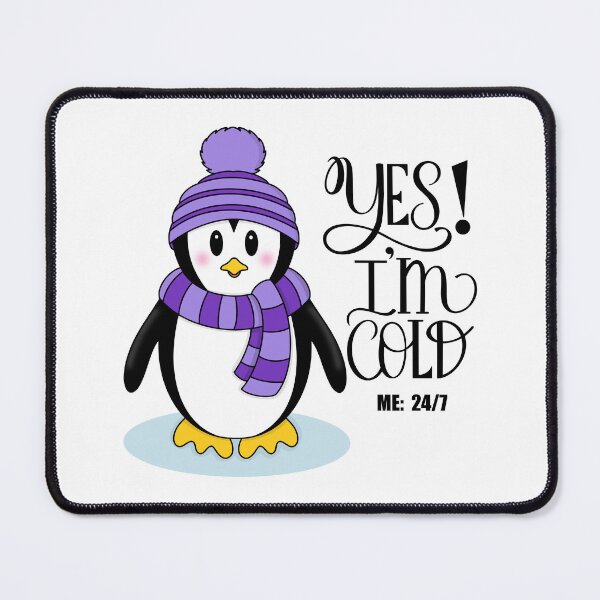 Item preview, Yes! I’m Cold, Me 24/7 Winter Penguin in Purple designed and sold by Gsallicat.