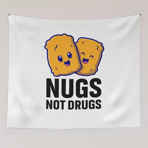 Item preview, Funny Chicken Nuggets - Nugs Not Drugs designed and sold by saifuddin shifat.