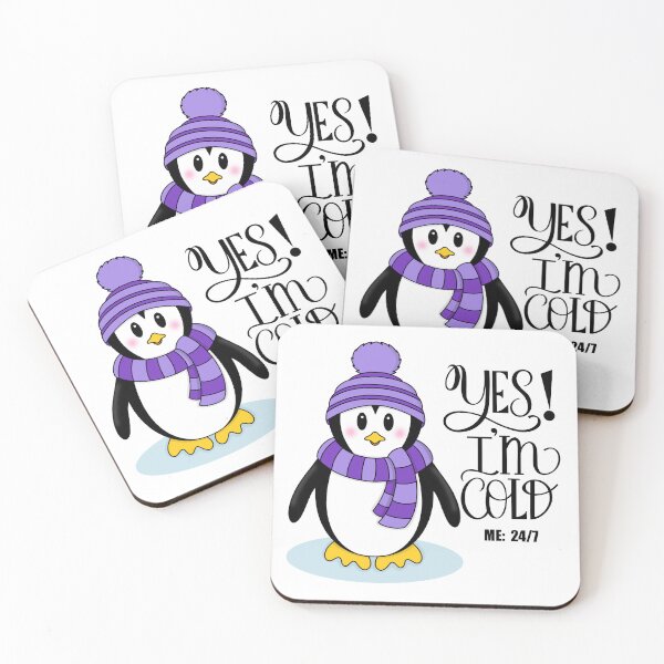 Item preview,  Yes!  I’m Cold, Me 24/7 Winter Penguin in Purple designed and sold by Gsallicat.