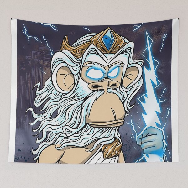 Item preview, Zeus Sticker, God Sticker, Funny Big Sticker, Nft Sticker, Monkey Nft Sticker, Crypto Art Sticker designed and sold by CartoonStarsStd.