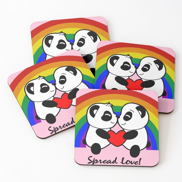 Item preview, Lgbt pride love pandas rainbow gay designed and sold by ChonanDesigns.