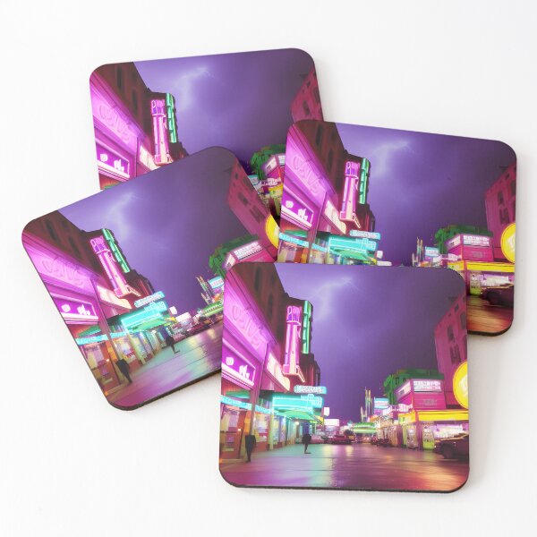 Item preview, Neon City By Rainy Night | Cyberpunk designed and sold by ForeHeadDesigns.