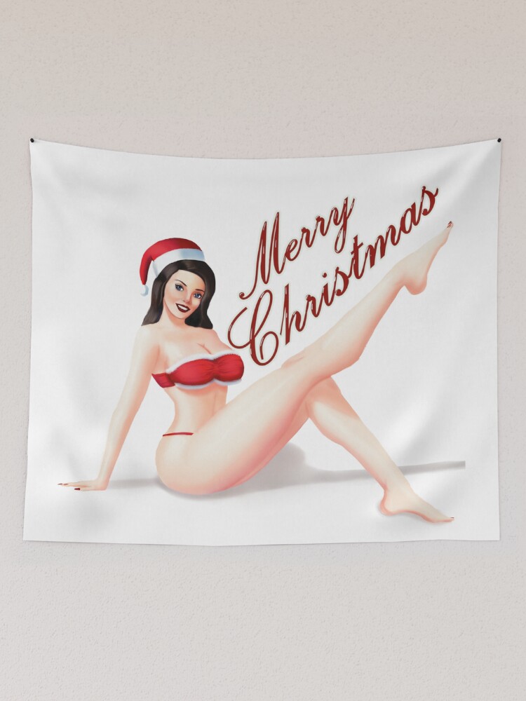 Merry Christmas! Sexy Mrs Claus Pin Up Girl Art White Background" Tapestry for Sale by johnmgr21 | Redbubble Merry Christmas! Sexy Mrs Claus Pin Up Girl Art White Background" Tapestry for Sale by johnmgr21 | Redbubble