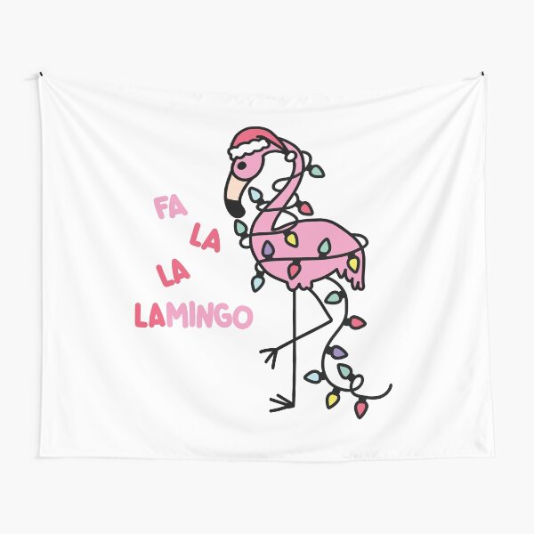 Christmas Flamingo Tapestry