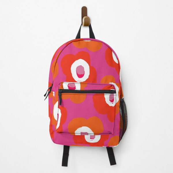 Item preview, Cute Little Scandi Flowers in Hot Pink and Orange designed and sold by Deutschic.