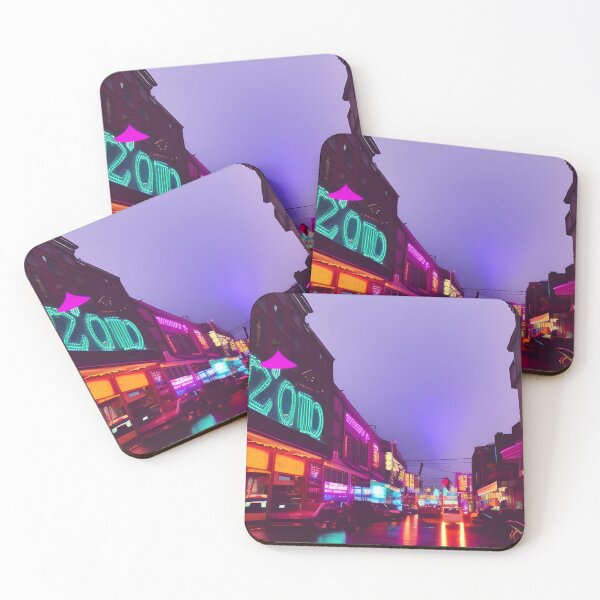 Item preview, Neon City By Rainy Night | Cyberpunk designed and sold by ForeHeadDesigns.