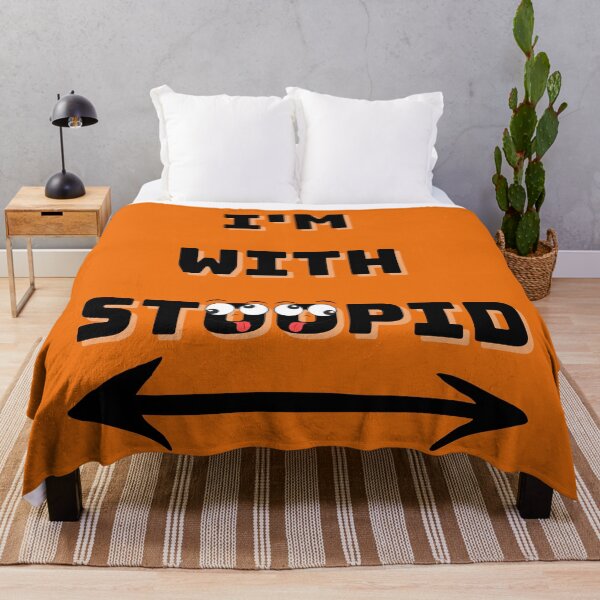 Item preview, "I'm with Stoopid" Crazy Eyes Tongue Out designed and sold by Write-to-Rebel.