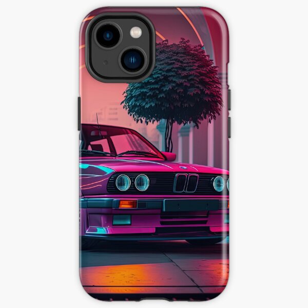 Retrowave Synthwave Sport Car E30 Coque antichoc iPhone