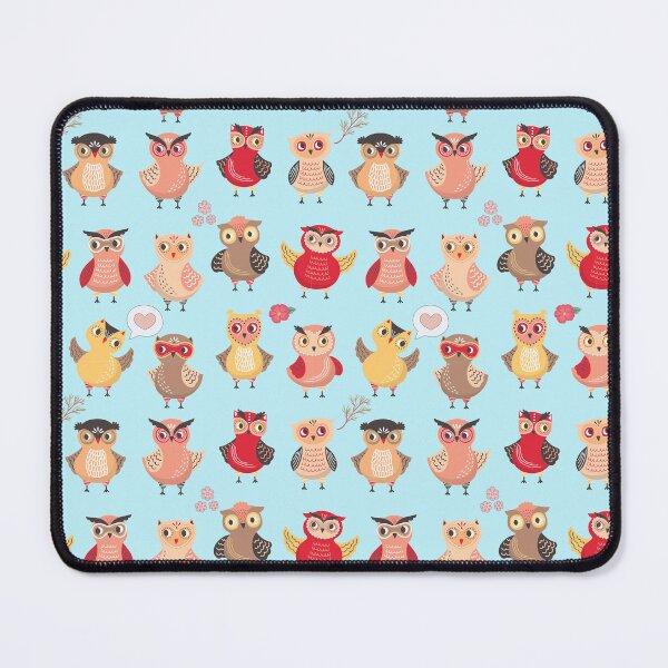 Item preview, cute cartoon owl pattern designed and sold by TheWaterBirds.