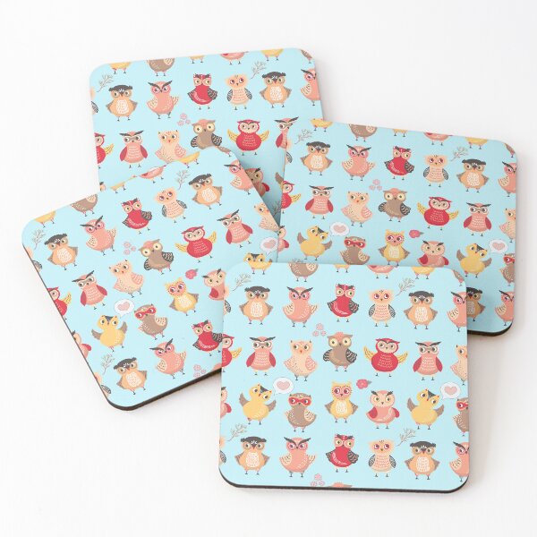Item preview, cute cartoon owl pattern designed and sold by TheWaterBirds.