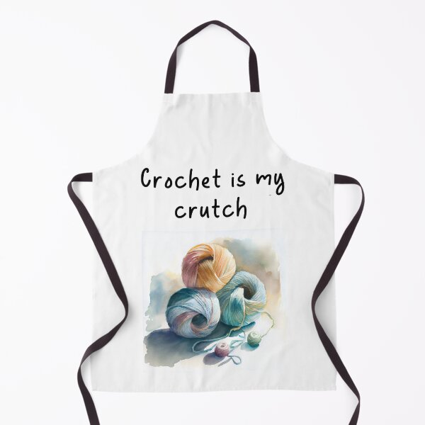 Item preview, Crochet is My Crutch Watercolor Design Yarn Crochet designed and sold by CGSGraphics.