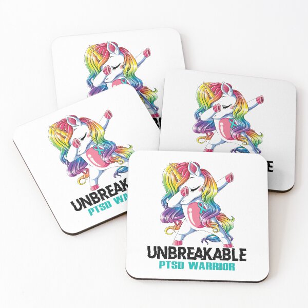 Artikelvorschau, PTBS-Bewusstsein - Unicorn PTSD Warrior Ribbon UNBREAKABLE entworfen und verkauft von Fernandezf.