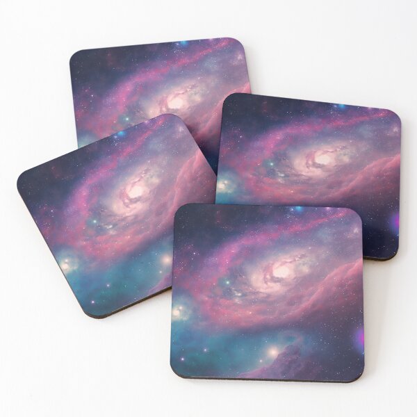 Item preview, Vibrant Pink Purple Nebula Space Art Sticker designed and sold by BEAUHOUS.