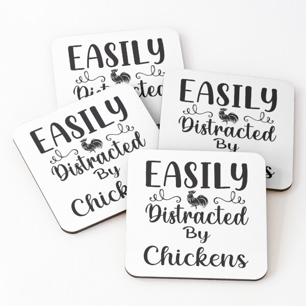 Item preview, Easily distracted by chickens  designed and sold by BlackCatArtBB.