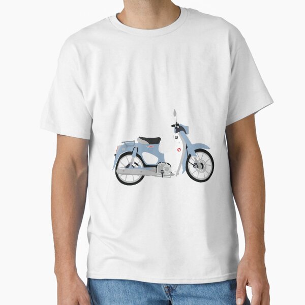 Tシャツ・カットソー HONDA MOTORCYCLE Super Cub Short Sleeve White Classic Cool Cub C50 Motorcycles Man Tops Japanese Harajuku