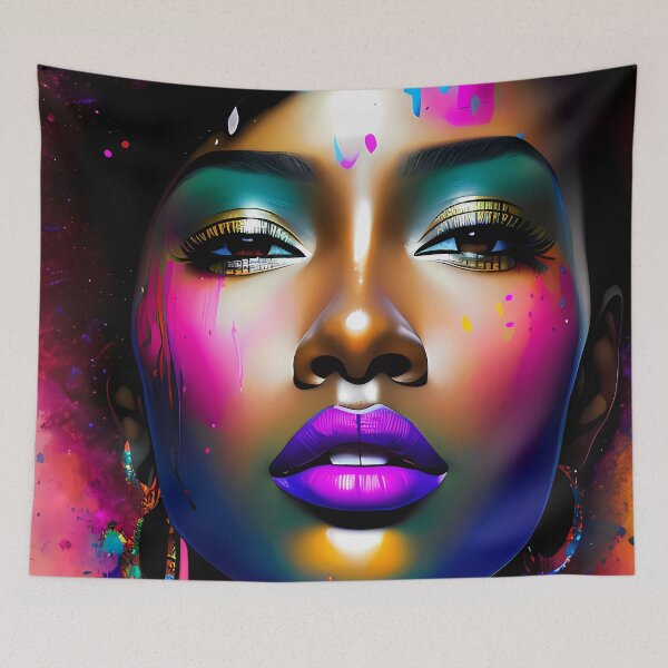 Item preview, Urban Woman Graffiti Oil Painting Splattered designed and sold by SableSyndciate.