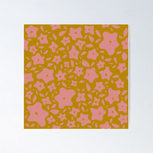 Item preview, Bubble Florals Color Fill Orange and Pink designed and sold by erikakcreates.