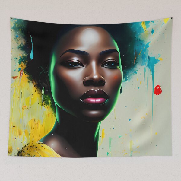 Item preview, Urban Woman Graffiti Oil Painting Splattered designed and sold by SableSyndciate.