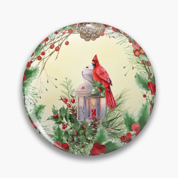 Item preview, Christmas Cardinal Wreath designed and sold by StuffWeMade.